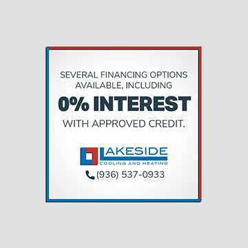 Several financing options available, including 0% interest with approved credit.